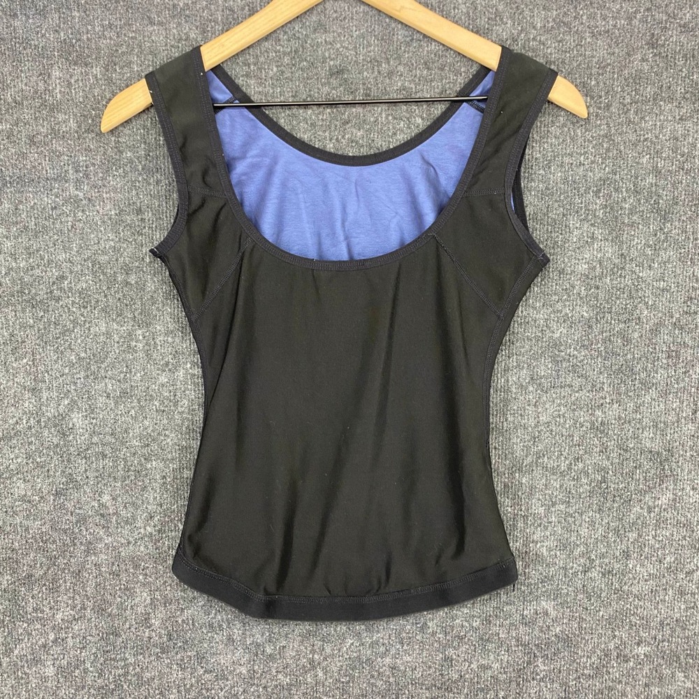 Sweat Shaper Athletic Tank Top Womens SM Black Blue Heat Trapping Sauna Vest